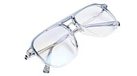 Soigné Unisex Large Aviator Spectacle. See Through Blue