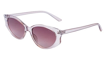 Soigné Female Large Cateye Sunglasses.Transparent Frame
