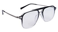 Soigné Unisex Large Aviator Spectacle. Black & Silver