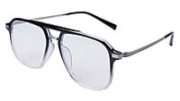 Soigné Unisex Large Aviator Spectacle. Black & Silver