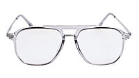 Soigné Unisex Large Aviator Spectacle Frame. See Through Grey