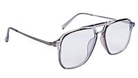 Soigné Unisex Large Aviator Spectacle Frame. See Through Grey