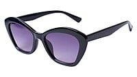 Soigné Female Oversized Cat Eye Sunglasses.Black Frame