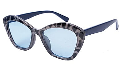 Soigné Female Oversized Cat Eye Sunglasses.Zebra Print