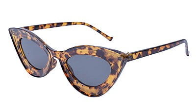 Soigné Female Large Cateye Sunglasses.Leopard Print Frame