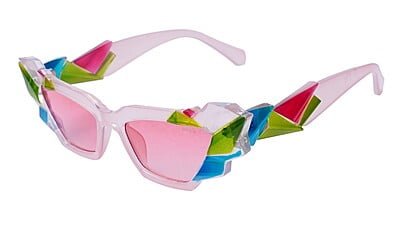 Soigné Kids Cateye Sunglasses.Pink&Multicolor.(9-15)Y-Girl