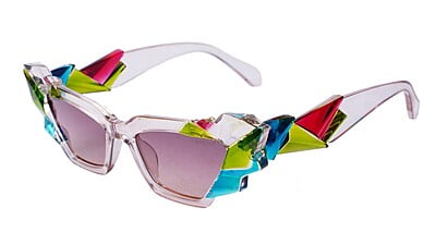 Soigné Kids Cateye Sunglasses.Light Brown&Multicolor.(9-15)Y-Girl