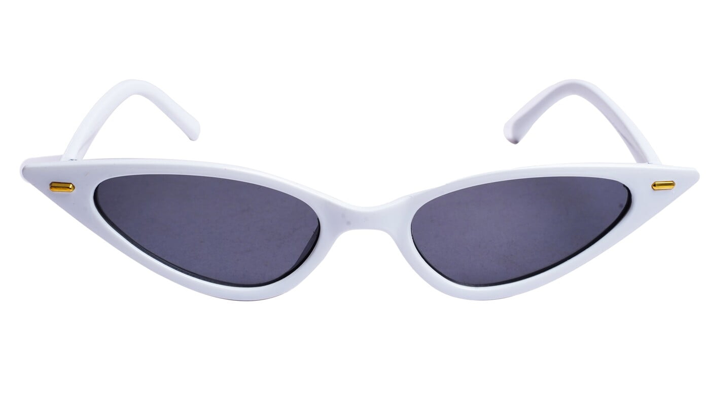 Soigné Female Small Cat Eye Sunglasses.White Frame Soigné Female Small Cat Eye Sunglasses.White Frame