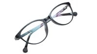 Cat Eye Spectacle Frame For Girls & Women. Glossy Black Color Frame.