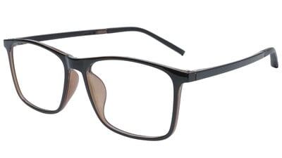 Unisex Rectangular Spectacle Frame. Brown & Black Color Frame. Size-LARGE.