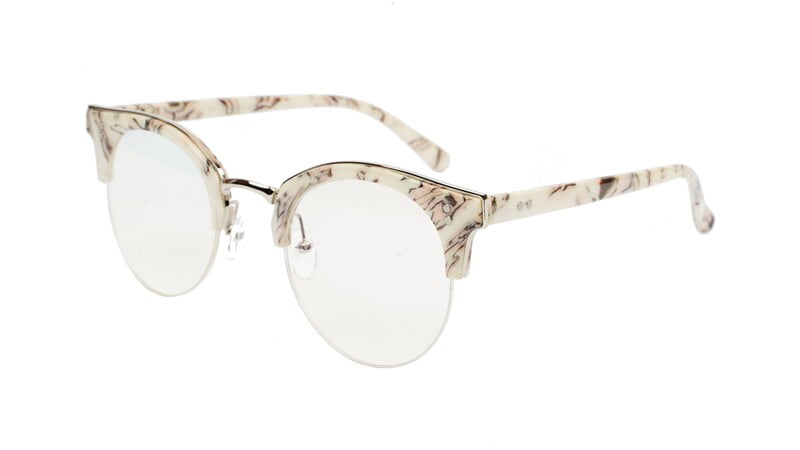 Unisex Large Half Rim Round Spectacle. MultiColor Frame Unisex Large Half Rim Round Spectacle. MultiColor Frame