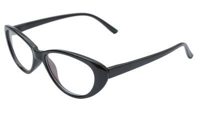 Cateye Spectacle Frame For Girl Kids. Glossy Black Frame. Size-SMALL.AGE-(3-8Years).