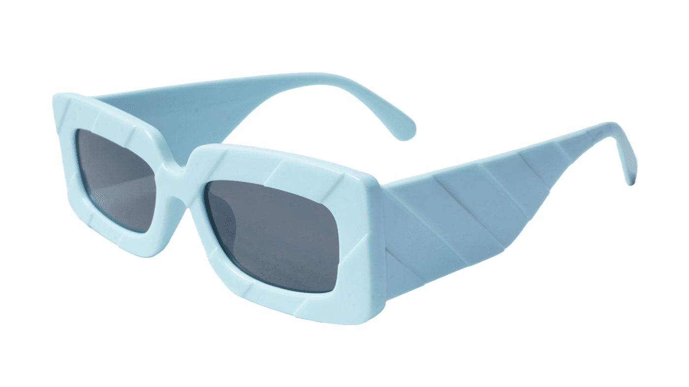 Soigné Female Large Rectangular Sunglasses.Blue Frame Soigné Female Large Rectangular Sunglasses.Blue Frame