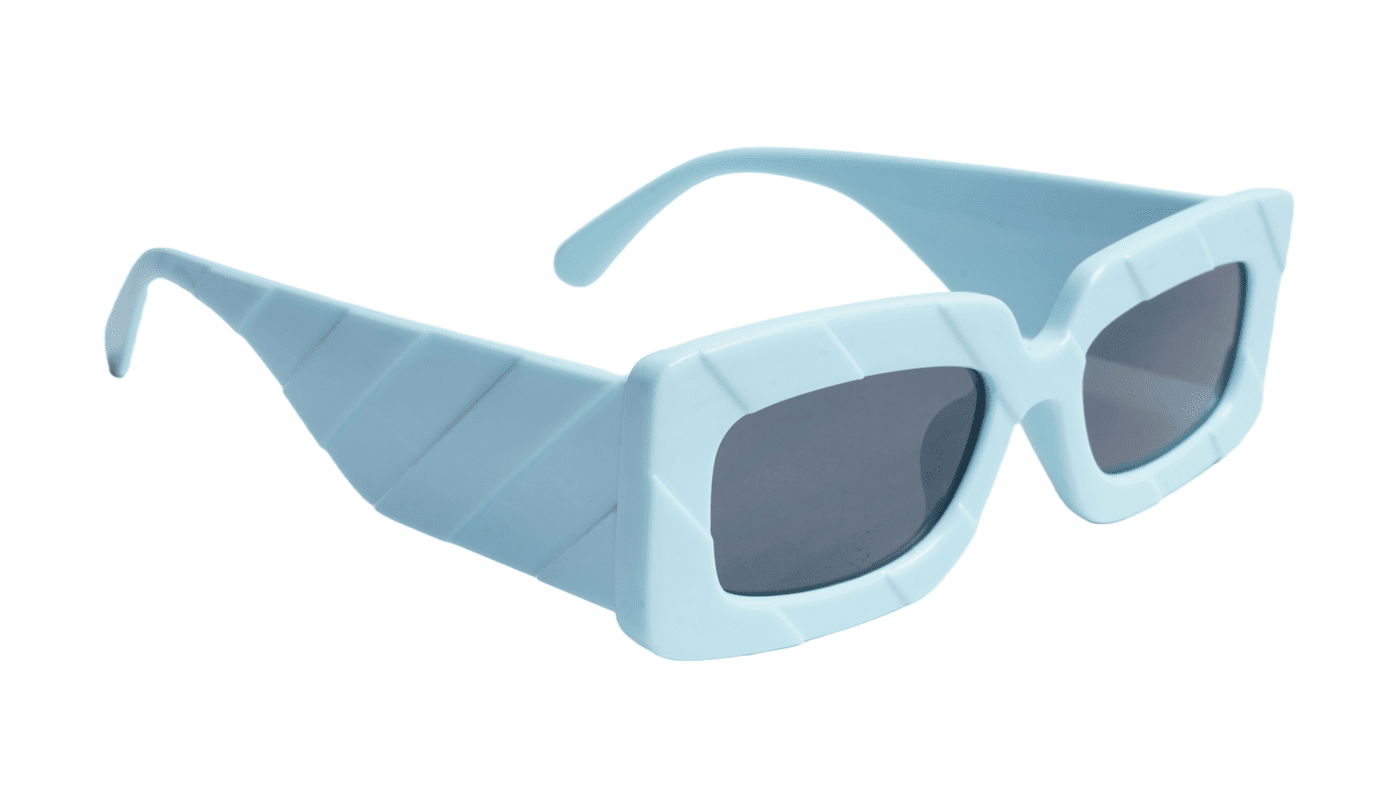 Soigné Female Large Rectangular Sunglasses.Blue Frame Soigné Female Large Rectangular Sunglasses.Blue Frame