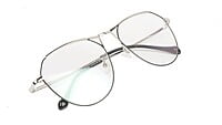 Unisex Aviator Spectacle Frame. Silver& Black Metal Frame