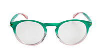 Soigné Female Round Large Spectacle Frame.Green&Pink