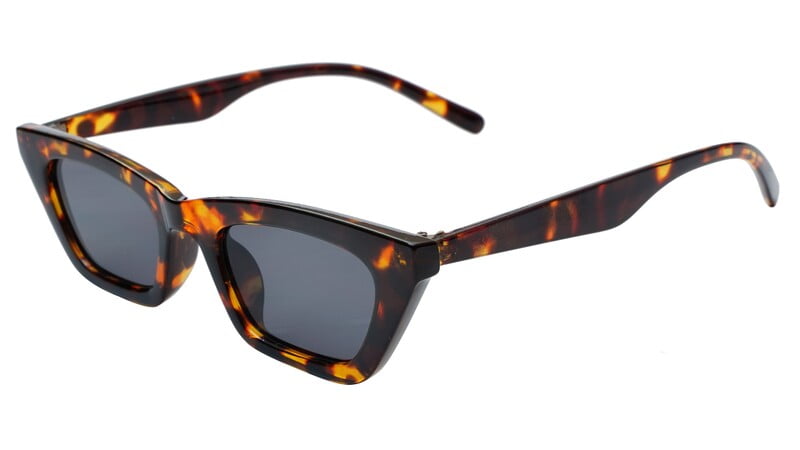 Oversized tortoise shell top cat eye sunglasses