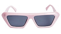 Soigné Female Large Rectangular Sunglasses.Pink Frame