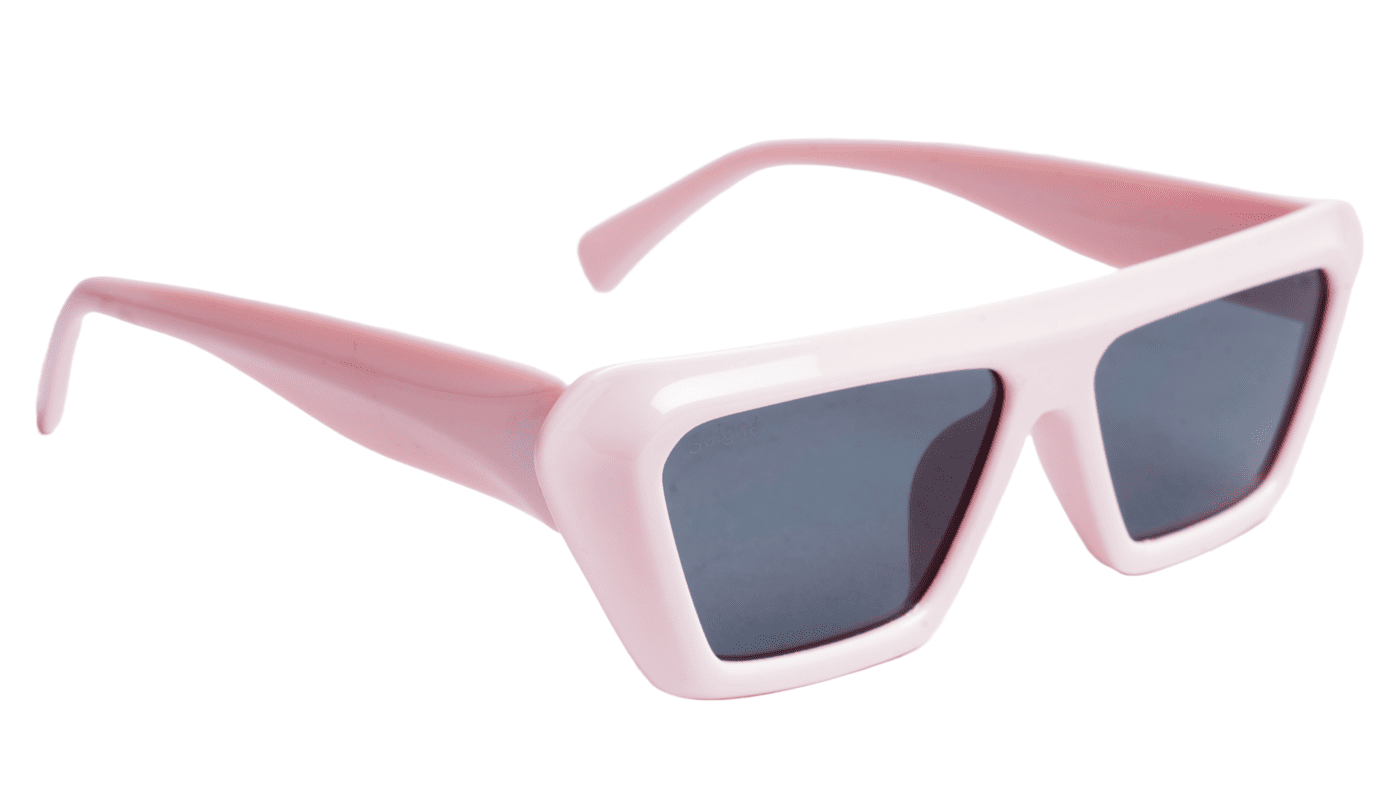 Soigné Female Large Rectangular Sunglasses.Pink Frame Soigné Female Large Rectangular Sunglasses.Pink Frame