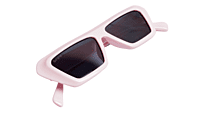 Soigné Female Large Rectangular Sunglasses.Pink Frame