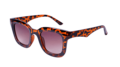 Soigné Female Medium Square Sunglasses.Tortoise Color