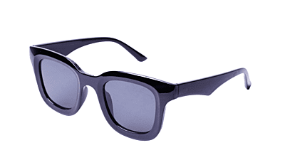Soigné Female Medium Square Sunglasses.Glossy Black Color