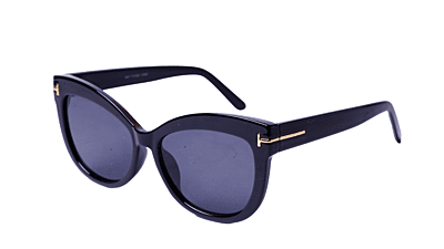 Soigné Female Oversized Sunglasses.Glossy Black