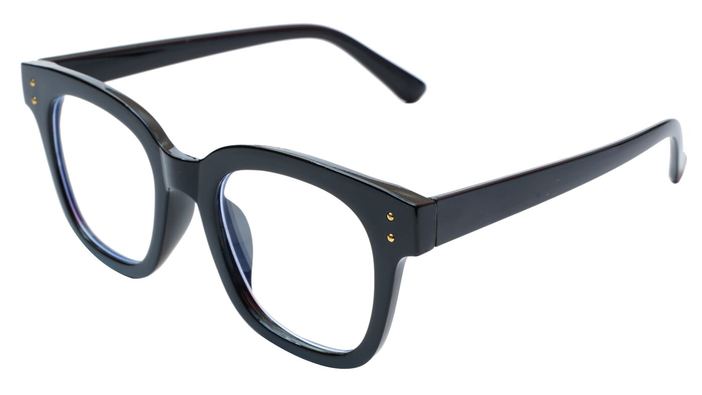 Unisex Oversized Thick Square Spectacle Frame. Glossy Black Color Frame. Unisex Oversized Thick Square Spectacle Frame. Glossy Black Color Frame.