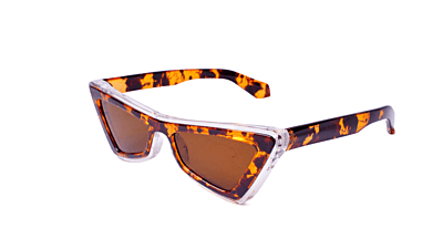 Soigné Female Large Cateye Sunglass.Leopard Print&Transparent