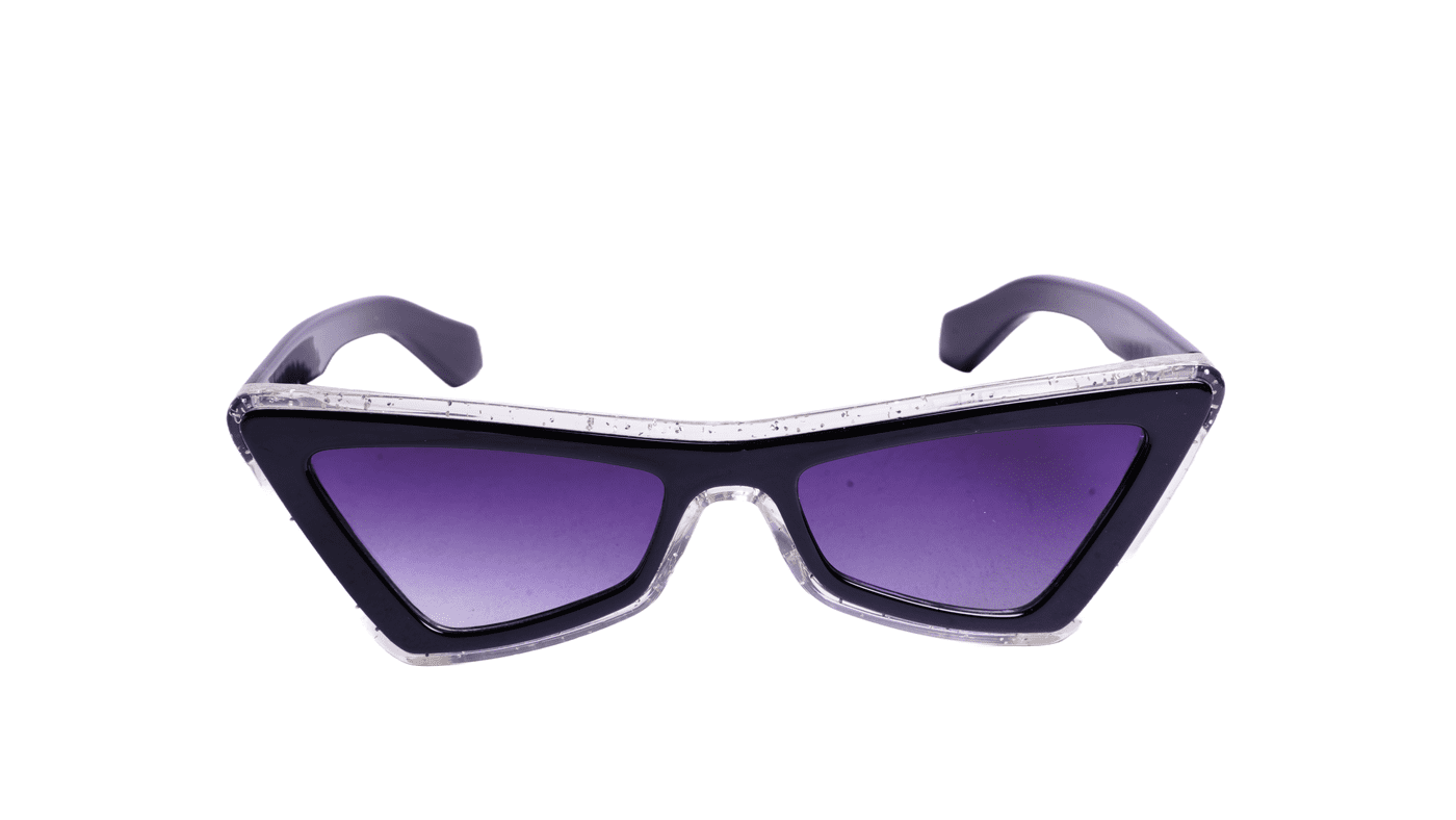 Soigné Female Large Cateye Sunglass.Transparent&Black Soigné Female Large Cateye Sunglass.Transparent&Black