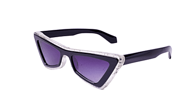 Soigné Female Large Cateye Sunglass.Transparent&Black