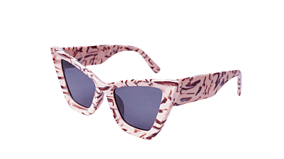Soigné Female Oversized Cat Eye Sunglasses.Cream&Brown
