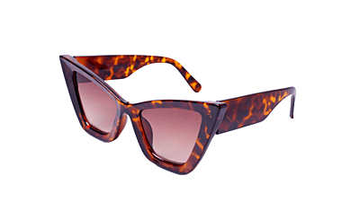 Soigné Female Oversized Cat Eye Sunglasses.Leopard Print