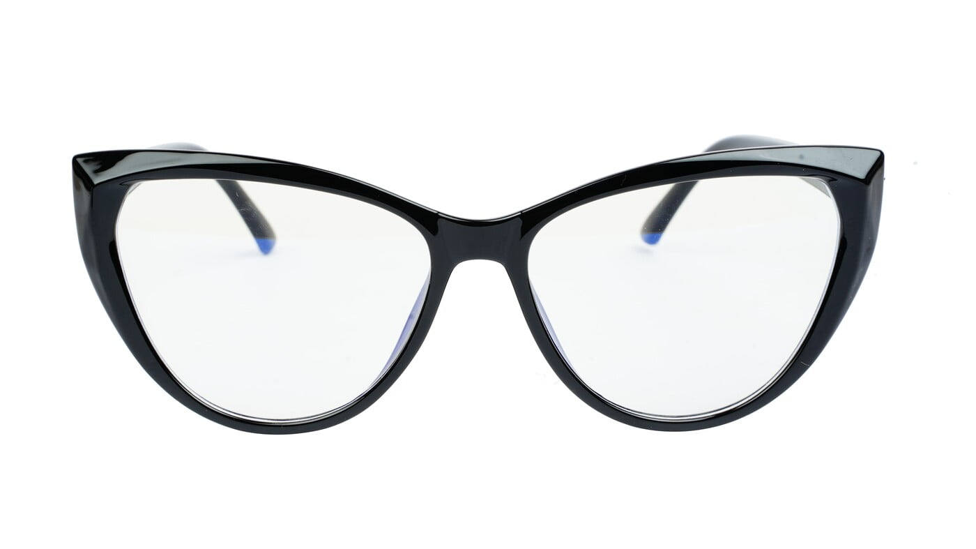 Female Oversize Cat Eye Spectacle Frame. Glossy Black Female Oversize Cat Eye Spectacle Frame. Glossy Black