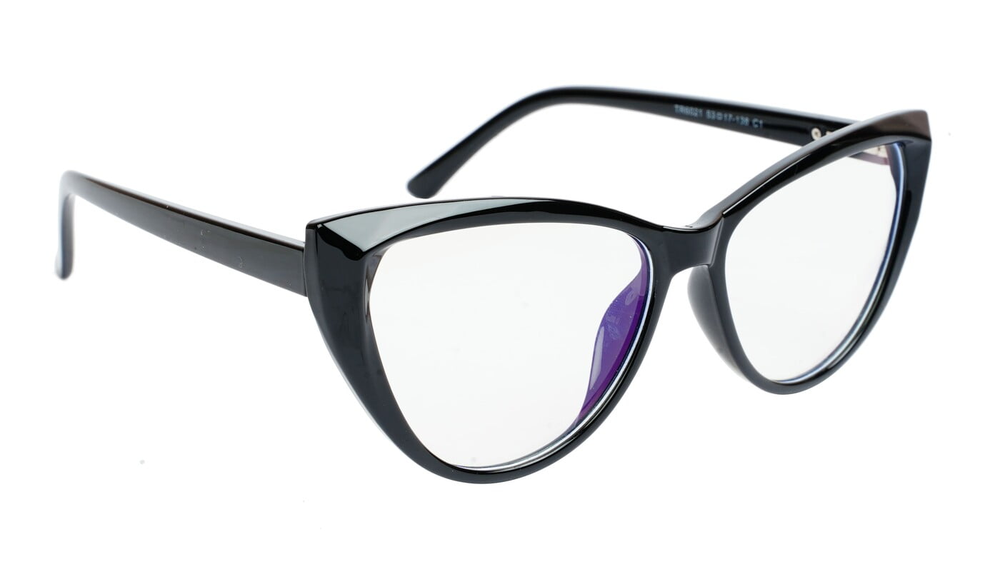 Female Oversize Cat Eye Spectacle Frame. Glossy Black Female Oversize Cat Eye Spectacle Frame. Glossy Black