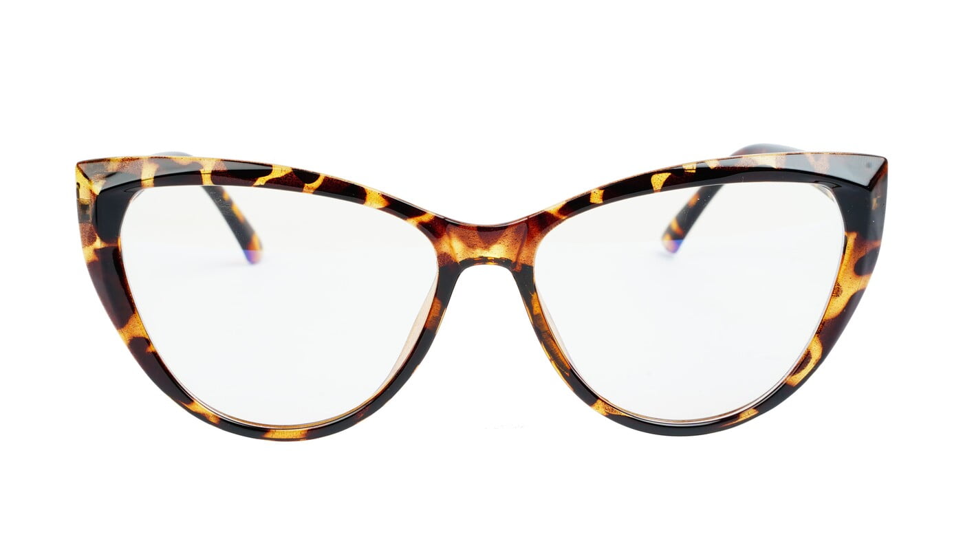 Soigné Female Oversize Cat Eye Spectacle Leopard Print-Brown