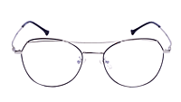 Soigné Unisex Aviator Spectacle Frame.Black&Silver-Medium Soigné Unisex Aviator Spectacle Frame.Black&Silver-Medium