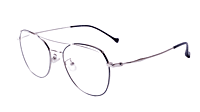 Soigné Unisex Aviator Spectacle Frame.Black&Silver-Medium Soigné Unisex Aviator Spectacle Frame.Black&Silver-Medium