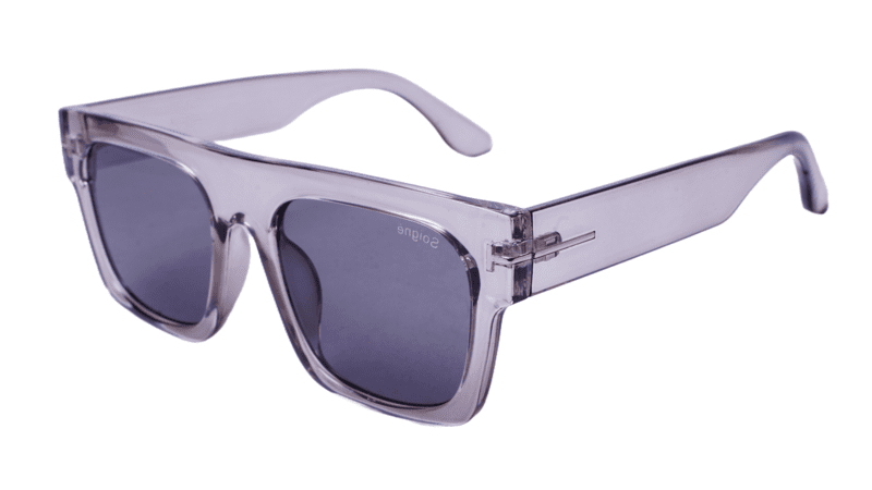Soigné Unisex Oversized Square Sunglasses.See Through Grey Frame Soigné Unisex Oversized Square Sunglasses.See Through Grey Frame