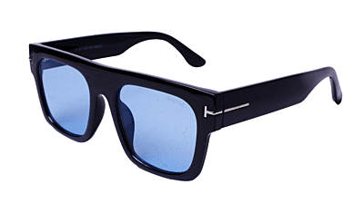 Soigné Unisex Oversized Square Sunglasses.Glossy Black