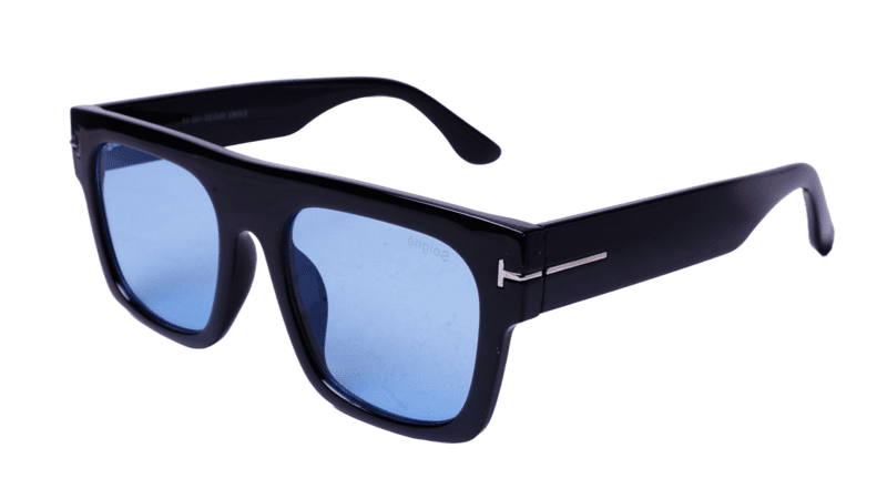 Soigné Unisex Oversized Square Sunglasses.Glossy Black Soigné Unisex Oversized Square Sunglasses.Glossy Black