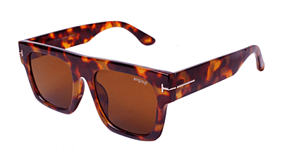 Soigné Unisex Oversized Square Sunglasses.Tortoise Print
