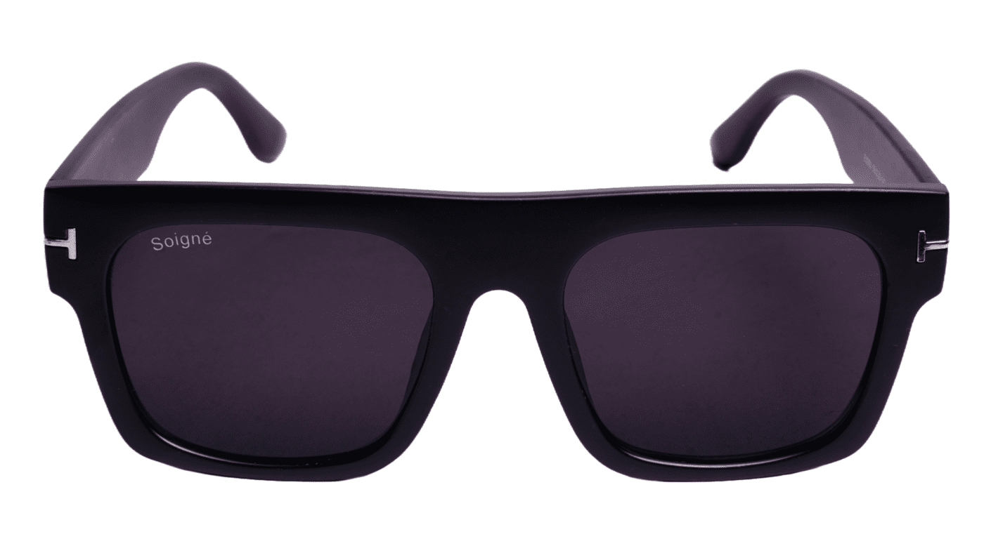 Soigné Unisex Oversized Square Sunglasses.Matte Black Soigné Unisex Oversized Square Sunglasses.Matte Black