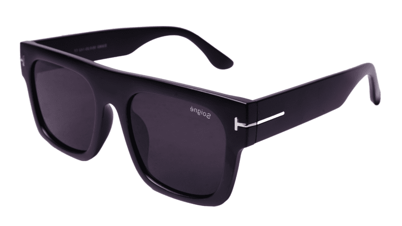 Soigné Unisex Oversized Square Sunglasses.Matte Black Soigné Unisex Oversized Square Sunglasses.Matte Black