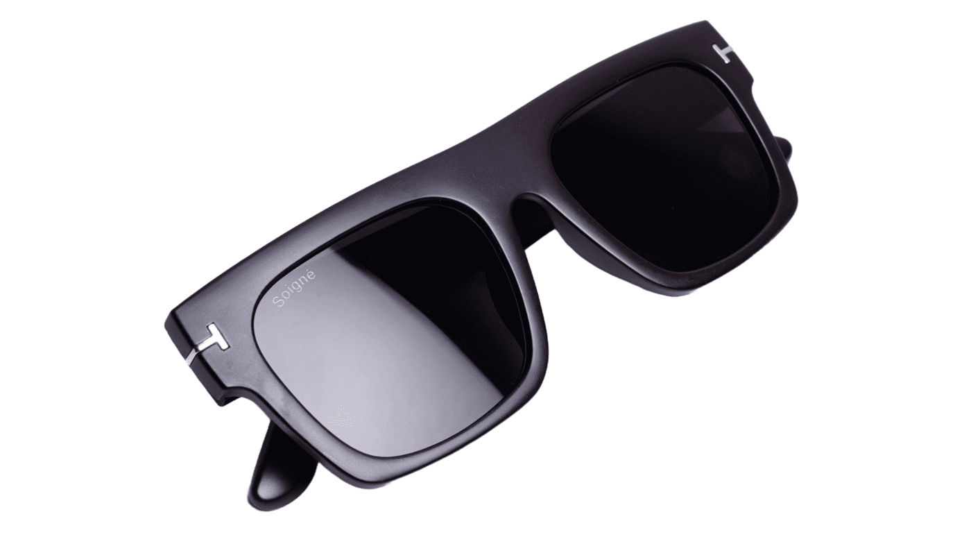 Soigné Unisex Oversized Square Sunglasses.Matte Black Soigné Unisex Oversized Square Sunglasses.Matte Black