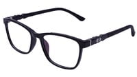 Unisex Rectangular Spectacle Frame For Kids. Glossy Black Frame. AGE-(3-8Years).