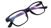 Unisex Rectangular Spectacle Frame For Kids. Glossy Black Frame. AGE-(3-8Years).