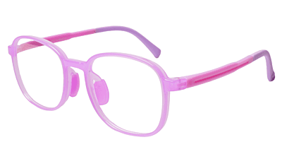 Soigné Kids Small Square Spectacle Frame.Dark Pink(7-12)Y-Girl