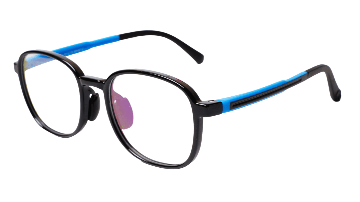 Soigné Kids Square Spectacle Frame.Black&Blue.(7-13)Y-Unisex Soigné Kids Square Spectacle Frame.Black&Blue.(7-13)Y-Unisex