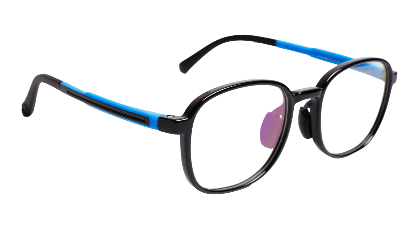 Soigné Kids Square Spectacle Frame.Black&Blue.(7-13)Y-Unisex Soigné Kids Square Spectacle Frame.Black&Blue.(7-13)Y-Unisex